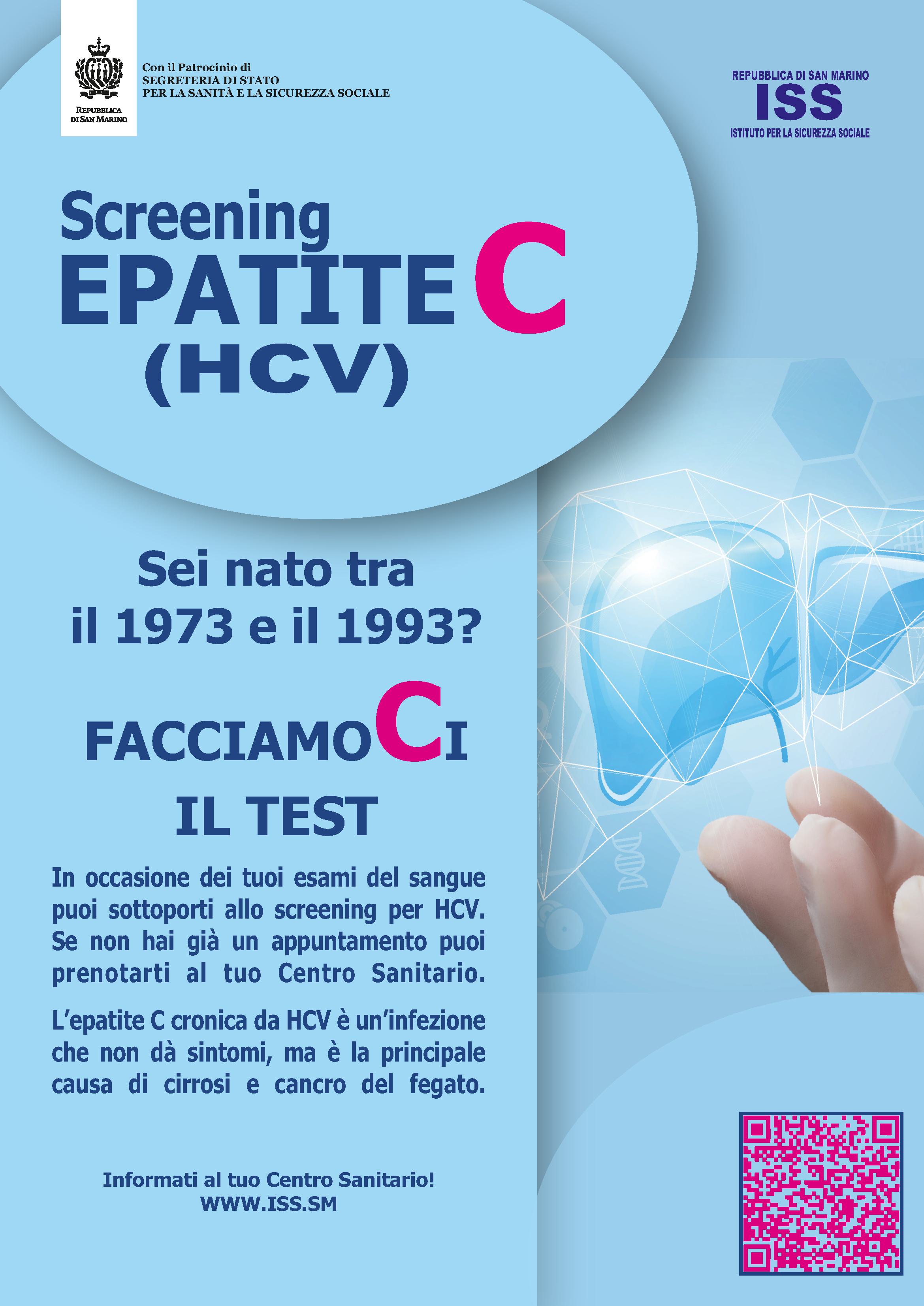 Locandina screening HCV