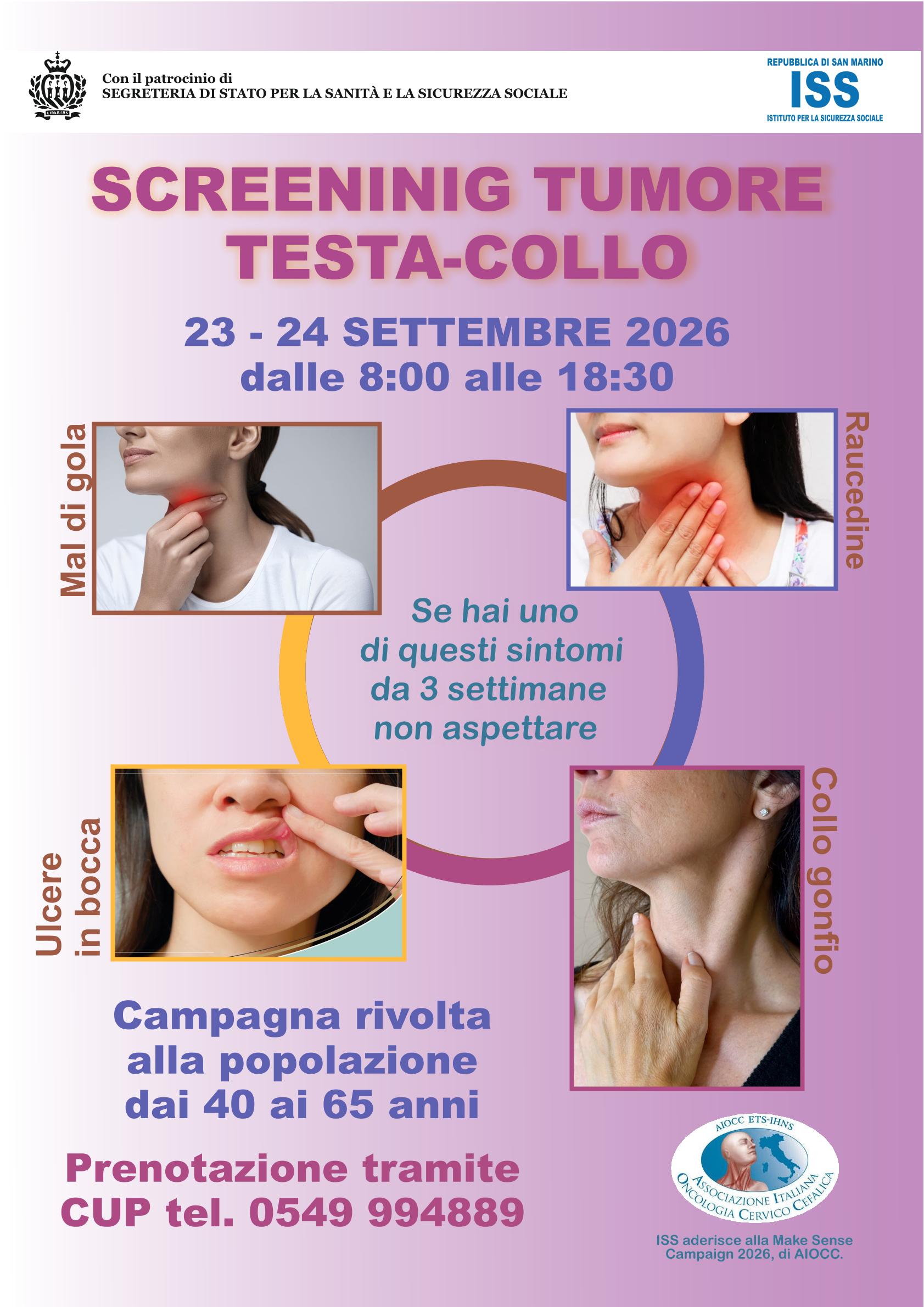 locandina screening testa collo 2026 locandina screening testa collo 2026